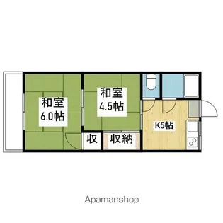 コーポいくし【2階】の間取り