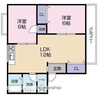 サニーコート1号館【1階】の間取り