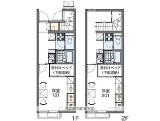 レオパレス一力【109号室】の間取り