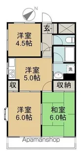 プランドール【5階】の間取り