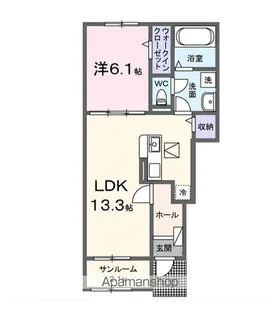 サンディ ココ【1階】の間取り