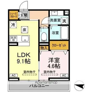ルドベキア湘南台【1階】の間取り
