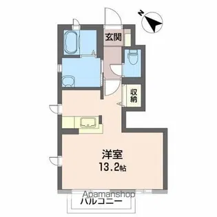 ソレアード・シェソワE【1階】の間取り