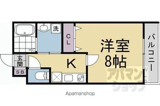 グランディール円町【201号室】の間取り