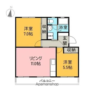 ブランローゼ【302号室】の間取り