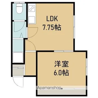 セントラルコート【203号室】の間取り