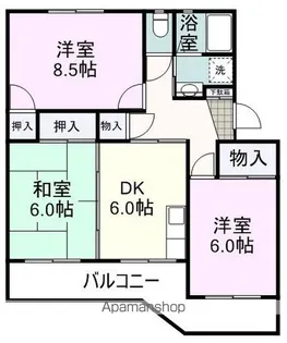 YKハイム北安東D【3階】の間取り