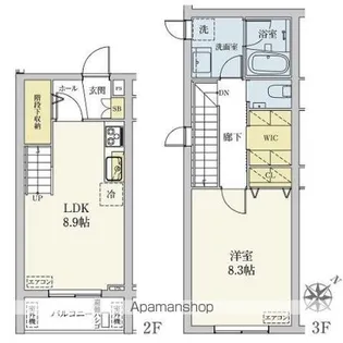 1LDKの間取り画像