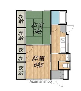 田間アパート(6・7号)【7号室】の間取り