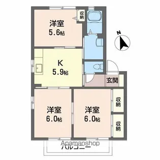 ウッディコート成美 D棟【2階】の間取り
