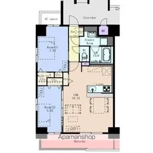 ストラーダ浅間【6階】の間取り