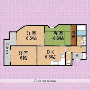 グリーンタウンみその【201号室】の間取り