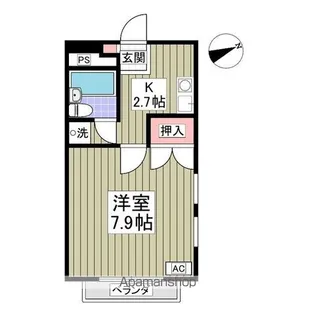 シティハイツシャレー【205号室】の間取り