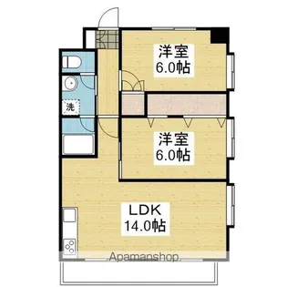 ソレイユ鷹ノ子駅前【2階】の間取り