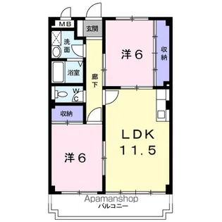 バルビゾン【2階】の間取り