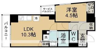 ネベル北四番丁PRIERE【10階】の間取り