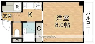 シャルル泉大津【402号室】の間取り