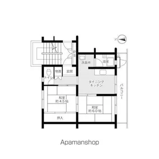ビレッジハウス外町1号棟【406号室】の間取り