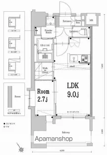 エンクレスト空港通り【8階】の間取り