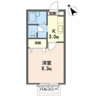 ディアスグリーンヒル【203号室】の間取り