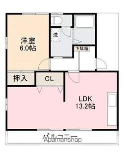 フォブールF【2階】の間取り