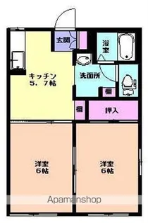 ヴィル・フローリッシュD【101号室】の間取り