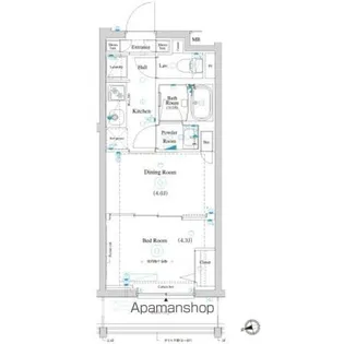 ラティエラ滝野川【1階】の間取り