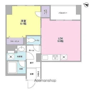 LA BELLE 三越前【9階】の間取り