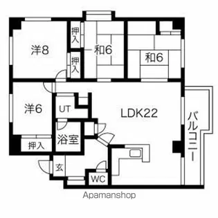 ロマンコート【401号室】の間取り