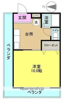 ワニハウス【206号室】の間取り