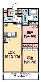 1SLDKの間取り画像