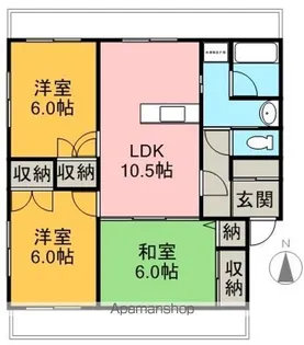 馬渕マンション【101号室】の間取り