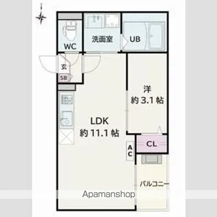 JACK ATSUTAKOSHINⅤ【1階】の間取り