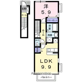 S’CIEL【2階】の間取り