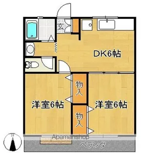 レリアハイツA【1階】の間取り