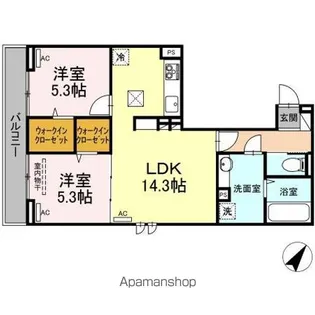 ヒーローキングダム【1階】の間取り