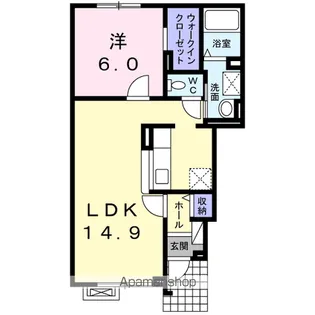 エル ゴルド【1階】の間取り