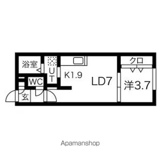 フェリスインフィニートN12【4階】の間取り