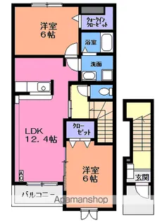 ホワイト ストーク Ⅰ【2階】の間取り