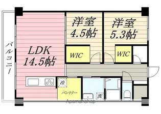 リリアン千里南【3階】の間取り