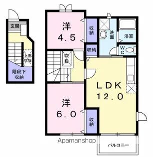 ブルースカイⅣ【2階】の間取り