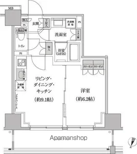 パークハビオ渋谷本町レジデンス【2階】の間取り