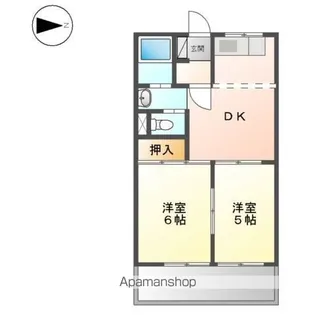 エンドレスASANO【2階】の間取り