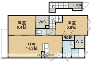 リヴェールB【206号室】の間取り