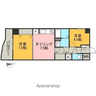 グリーンハイツ新道【4階】の間取り