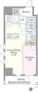 JP NOIE 上野稲荷町【2階】の間取り