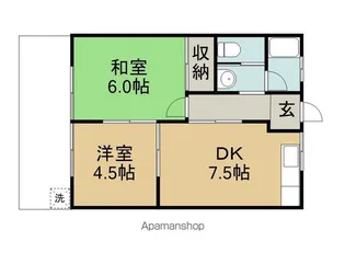 サンハイツ開明【1階】の間取り