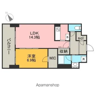 エルミタージュ新栄【7階】の間取り