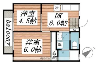グランメゾンOC【2階】の間取り