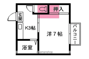 クォリティ青葉【203号室】の間取り